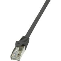 LogiLink CP1023S RJ45 Netwerkkabel, patchkabel CAT 5e F/UTP 0.50 m Zwart Snagless 1 stuk(s) - thumbnail