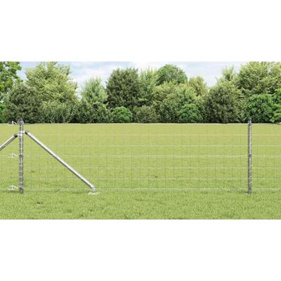 VidaXL Hek met paal zilver 0,4 x 25 m staal VidaXL Hek met paal zilver 0,4 x 25 m staal