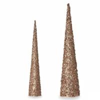 Kerstversiering Krist+ Brons Gouden Kegels 9,5 x 60 x 9,5 cm Pailletten (4 Stuks) - thumbnail