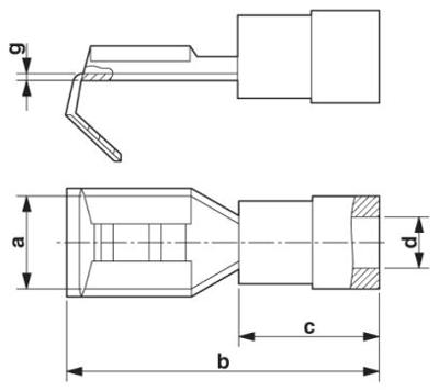 Phoenix Contact 3240529 Platte stekker (female) Met vertakking Insteekbreedte: 6.3 mm Insteekdikte: 0.8 mm 180 ° Deels geïsoleerd Rood 50 stuk(s)