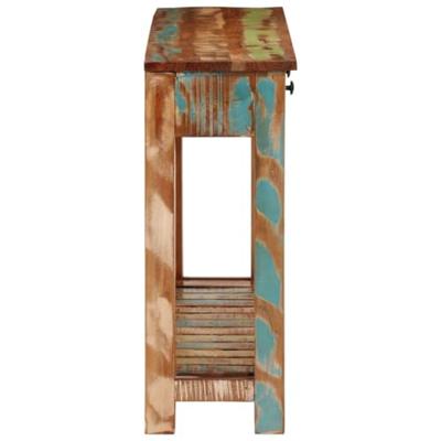 Wandtafel 110x30x76 cm massief gerecycled hout