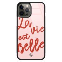 iPhone 12 Pro Max glazen hardcase - La vie est belle - thumbnail