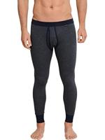 Heren Onderbroek lang met gulp - Katoen - 100% katoenen pantalon met sluiting donkerblauw - thumbnail