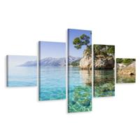 Schilderij - Makarska Riviera in Kroatië, Premium Print - thumbnail