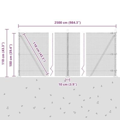 VidaXL Afrasteringspaal groen 25 x 1 m (12 x 12 mm gaas) staal VidaXL Afrasteringspaal groen 25 x 1 m (12 x 12 mm gaas) staal