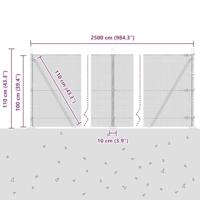 VidaXL Afrasteringspaal groen 25 x 1 m (12 x 12 mm gaas) staal - thumbnail