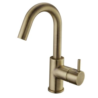 Salenzi Wastafelkraan Opbouw Giro Gebogen Gegalvaniseerd Geborsteld Messing Goud Salenzi Wastafelkraan Opbouw Giro Gebogen Gegalvaniseerd Geborsteld Messing Goud