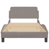 Bedframe zonder matras 100x200 cm stof taupe - thumbnail