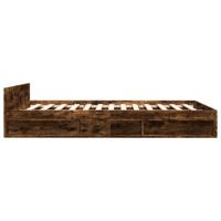 Bedframe met lades bewerkt hout gerookt eikenkleurig 150x200 cm - thumbnail