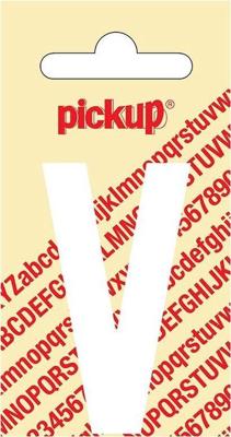 Plakletter Nobel Sticker witte letter V Pickup - Pickup