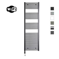 Elektrische Radiator Sanicare HWV Met Wifi 172x60 cm Gunmetal 1127W Met Thermostaat Zwart Linksonder Sanicare - thumbnail