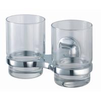 Glashouder Dubbel Haceka Aspen Chroom Haceka - thumbnail