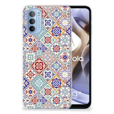 Motorola Moto G31 | G41 | TPU | Siliconen hoesje | Tiles Color