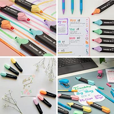 Schneider markeerstift Job 150, etui van 6 stuks in geassorteerde pastelkleuren