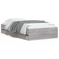 Bedframe met lades bewerkt hout grijs sonoma eiken 90x190 cm - thumbnail
