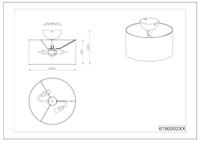 Trio PlafondlampJulieta fluwele kap - 619000244 - thumbnail