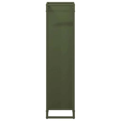 VidaXL Brandhoutrek 25x25x100 cm koudgewalst staal olijfgroen