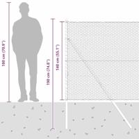 VidaXL Afrasteringspaal groen 25 x 1,4 m (25 mm gaas) staal en pvc - thumbnail