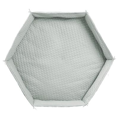 Babyboxmat - ROBA - Voor zeshoekige box - Gevoerd - Matgroen