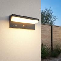 Veda LED Solar wandlamp met PIR sensor schemerschakelaar 4 lichtstanden 75 LEDS 2700K warm wit IP65 - thumbnail