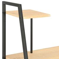 Bureau met schappen 102x50x117 cm zwart en eikenkleurig - thumbnail