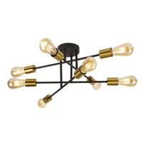 Searchlight PlafondlampArmstrong Spider 8-lichts - 8048-8BK - thumbnail