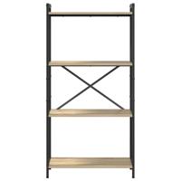Boekenkast Sonoma eiken 60 x 30 x 118 cm MDF en Staal - thumbnail