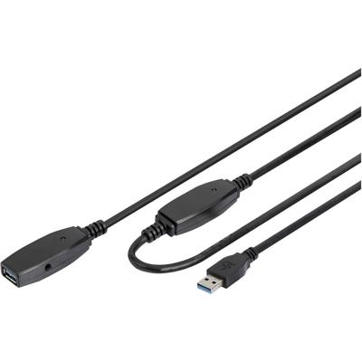 Digitus DA-73106 USB-kabel USB 3.2 Gen1 USB-A stekker, USB-A bus 15.00 m Zwart Afgeschermd, Afgeschermd (dubbel) Digitus DA-73106 USB-kabel USB 3.2 Gen1 USB-A stekker, USB-A bus 15.00 m Zwart Afgeschermd, Afgeschermd (dubbel)