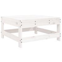 Tuinvoetenbank massief grenenhout wit - thumbnail