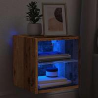 Tv-wandmeubel met LED-verlichting 30x28,5x30 cm oud houtkleurig - thumbnail
