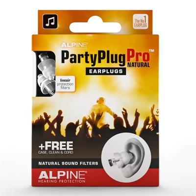 Alpine PartyPlug Pro Natural gehoorbescherming oordoppen Alpine PartyPlug Pro Natural gehoorbescherming oordoppen