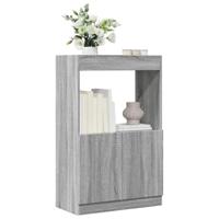 Hoge kast 63x33x100 cm bewerkt hout grijs sonoma eikenkleurig - thumbnail