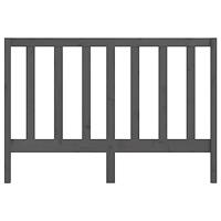 Hoofdbord 141x4x100 cm massief grenenhout grijs - thumbnail