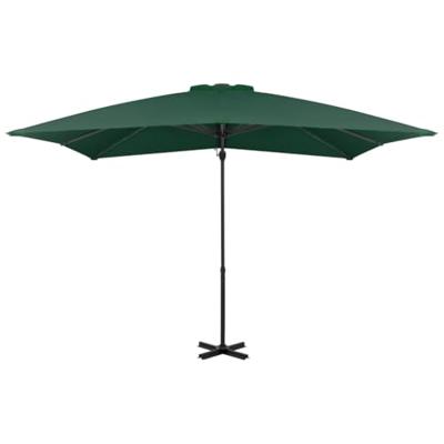 VidaXL Zweefparasol met aluminium paal 250x250 cm groen