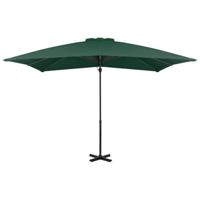 VidaXL Zweefparasol met aluminium paal 250x250 cm groen - thumbnail
