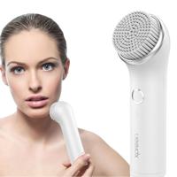 XPREEN XPRE002 IPX7 waterdichte elektrische oplaadbare gezichts reinigende borstel met 3 opzetborstels voor Body Skin Care (wit) - thumbnail