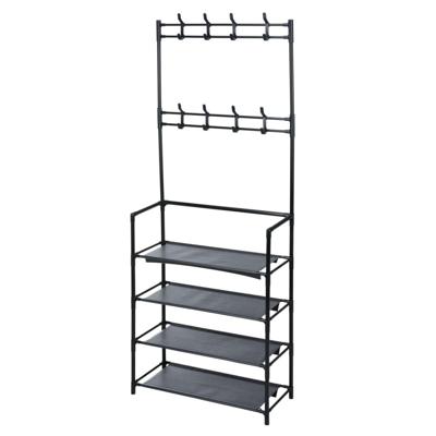 Storage Solutions kledingrek met 4 schappen 60x26x155 cm
