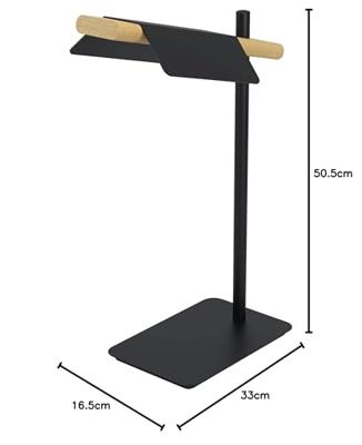 Eglo BureaulampErmua zwart met hout - 98837