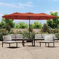 VidaXL Parasol dubbel dak 449x245 cm terracottakleurig - thumbnail
