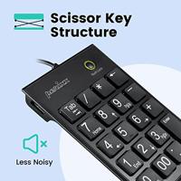 Perixx PERIPAD-202 C H Numeriek toetsenbord Kabelgebonden USB-hub Zwart - thumbnail