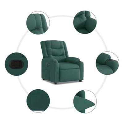 Fauteuil verstelbaar stof donkergroen
