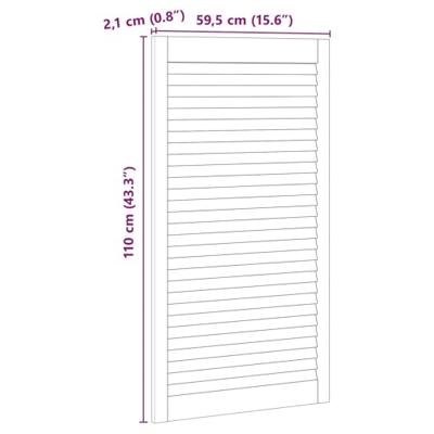 VidaXL Kastdeur 4 pcs naturel 110 x 2,1 x 59,5 cm massief grenenhout