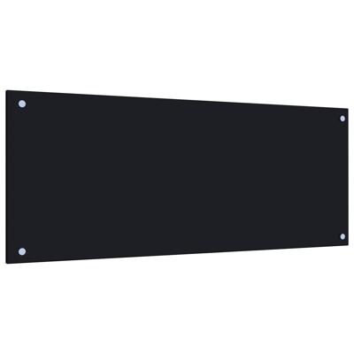 VidaXL Spatscherm keuken 100x40 cm gehard glas zwart