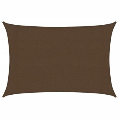 Zonnezeil 160 g/m 3x5 m HDPE bruin