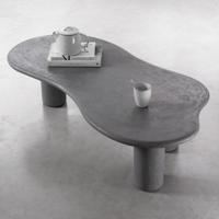 DTP Home Organische Salontafel 'Curva' Betonlook, 130 x 69cm, kleur Grijs - thumbnail