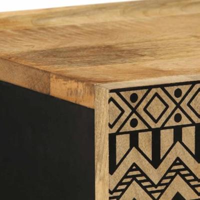 Hoge kast 40x33,5x110 cm massief ruw mangohout