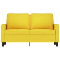 Tweezitsbank 120 cm stof lichtgeel - thumbnail