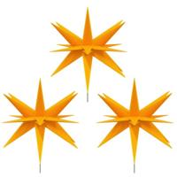 VidaXL Kerstlampen met grondpin en led&apos;s 3 st 35 cm geel - thumbnail