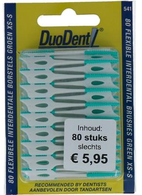 Duodent Flexibele Interdentale Borstels Groen XS-S Duodent Flexibele Interdentale Borstels Groen XS-S
