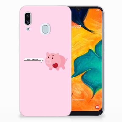Samsung Galaxy A30 Telefoonhoesje met Naam Pig Mud Samsung Galaxy A30 Telefoonhoesje met Naam Pig Mud